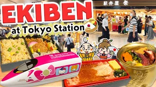 Ekiben (train bento box) at Tokyo Station in Japan / Shinkansen food