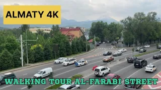 AL-FARABI STREET | Walking Tour 4k 60 fps | Almaty City | Walking Tour