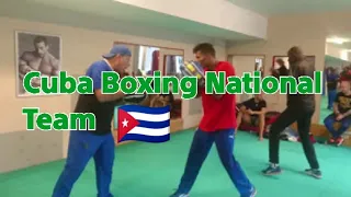 Cuba Boxing National Team  training  in Kutil gym Prague, Czech Republic.