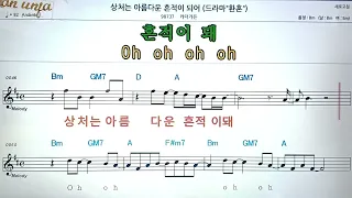 상처는 아름다운 흔적이 되어/카더가든👍악보, 코드,가사,Karaoke*가라오케 반주