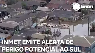 INMET emite alerta de perigo potencial para o Sul do Brasil