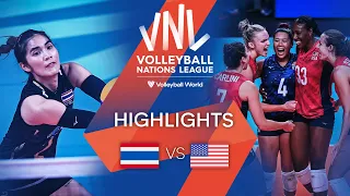 🇹🇭 THA vs. 🇺🇸 USA - Highlights Week 2 | Women's VNL 2022