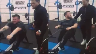 CONOR MCGREGOR HELPS DISABLED MAN FINISH GYM WORKOUT