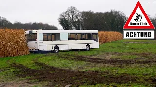 Bus driftet ins Maisfeld | Dumm Tüch