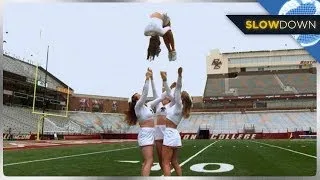 High Flying Cheerleaders IN SLOW MOTION!