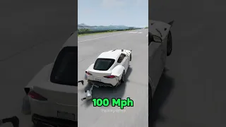 At what speed will a TOYOTA SUPRA pass a pothole?