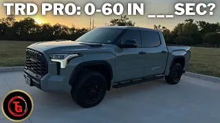 2022 Toyota Tundra TRD PRO: 0-60 Time (Using GPS Race Timer App)