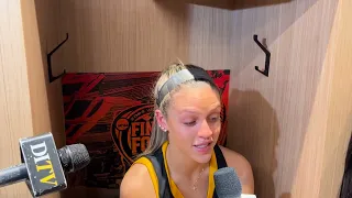 Gabbie Marshall interview after Iowa's loss to South Carolina in national championship game