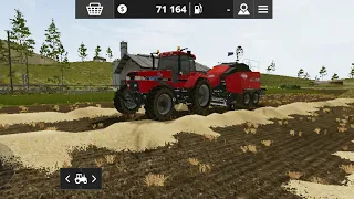 Делаю тюки на поле в игре farming simulator20