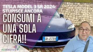 Tesla MODEL 3 STANDARD RANGE 2024: CONSUMI a UNA SOLA CIFRA!