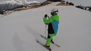 Seefeld Rosshütte Familienabfahrt Morgenpiste Speedelemente 2016 03 27