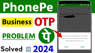 Phonepe Business You Currently Cannot Register Problem ! Phonepe Business Otp Problem