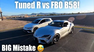 TUNED 2023 MK8 Golf R DSG vs FBO 2022 Supra RACE!