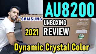 SAMSUNG AU8200 Dynamic Crystal Color UHD TV: UNBOXING FULL REVIEW & OPINIONS 2021