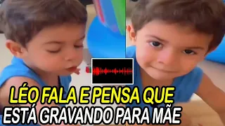 😭LÉO FALA ALGO E PENSA QUE ESTÁ GRAVANDO VÍDEO PARA A MAMÃE, O PAI FICOU EMOCIONADO E FÃS CHORAM😭