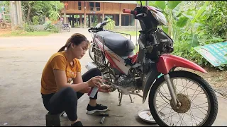 The "fate" of "poor" motorbikes is not well "taken care of" by the owner| Mechanical girl N