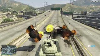 Gta 5 Michael's 5 star Khanjali Tank rampage