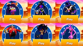Sonic Dash - Halloween -Vampire Shadow vs Reaper Metal Sonic vs Witch Rouge -All Characters Unlocked