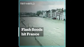 Heavy rains flood streets in France