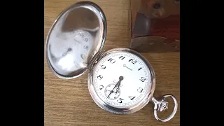 Reloj bolsillo vintage pocket watch "GENEVA" "EVACO" unitas hunter case cuerda manual