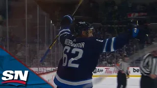 Jets' Nino Niederreiter Drops Puck To Himself And Scores For 400th Career Point vs. Wild