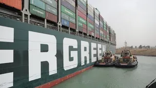 Massive cargo ship still stuck in Egypt's Suez Canal could take weeks to clear