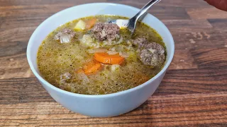 The tastiest soup with meatballs in 30 minutes! Recipe from my grandma!