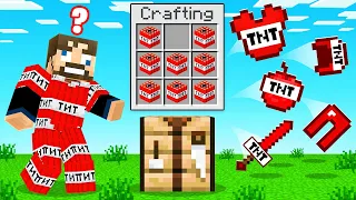 CRAFTING *ANY BLOCK* into ARMOR (Minecraft UHC)