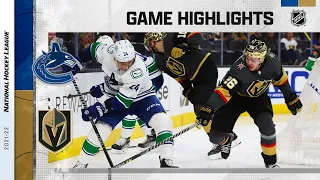 Canucks @ Golden Knights 4/6 l NHL Highlights 2022