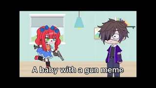 A baby with a gun meme Fnaf