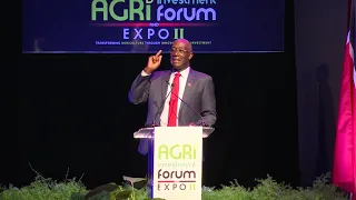 PM Keith Rowley addresses the opening of the CARICOM Agri Investment Forum and Expo, 19 August 2022