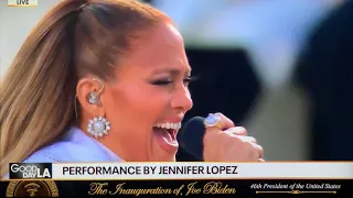 Jennifer Lopez performs on Inauguration Day...