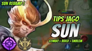 CARA MAIN SUN REVAMP ! BUILD & EMBLEM SUN REVAMP TERBARU 2024 ! | SUN BUFF EXP LANE GAMEPLAY