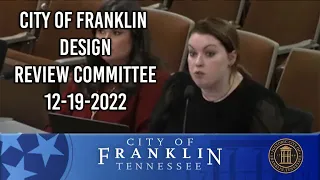 City of Franklin, Design Review Committee 12-19-2022