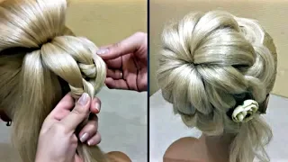 Простой Свадебный Пучок. БЫСТРЫЕ ПРИЧЕСКИ. Simple Wedding Bundle. FAST HAIRSTYLES.