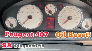 Peugeot 407 Oil Service Light Reset