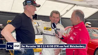 MOTOR TV22: Der Mercedes 190 E 2.5-16 EVO DTM von Ferdi Weischenberg mit dem Fahrer Roland Asch 2022