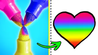 CREARE CON I COLORI RAINBOW | Hack con Pennarelli Che Ogni Artista Conosce by 123GO! SCHOOL