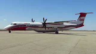 Con Air Dash-8Q400 AT at Regina Int'l Airport + Con Air/Saskatchewan Media Announcement (April 2024)