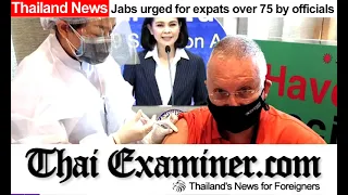 Over 75 expats urged to get a free COVID-19 jab from Monday as Pattaya man gives a thumbs up