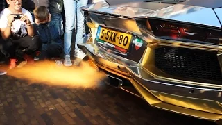 Aventador w/ Capristo Exhaust Spitting HUGE FLAMES !!