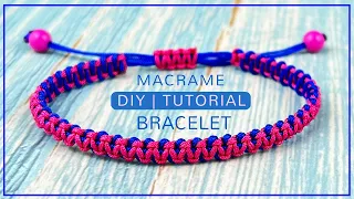 DIY Square Knot Bracelet in 4 Minutes | Macrame Bracelets Tutorial Step by Step for Beginners