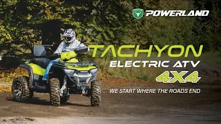 Powerland Tachyon Electric ATV 4x4, Now available across Europe.