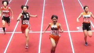 Athletics 女子中学 ６０ｍ 予選 ジュニア室内陸上2013-203