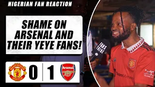 MANCHESTER UNITED 0-1 ARSENAL  ( Festus - NIGERIAN FAN REACTION) PREMIER LEAGUE  2023-24 HIGHLIGHTS