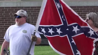 Protests in Floyd County to save Confederate statues, flags, monuments