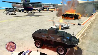 GTA 4 TBOGT APC Tank Rampage + 6 Star Wanted Level Escape