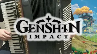 [ACCORDION] Genshin Impact OST - Liyue Battle theme Rapid as Wildfires (Full Version)