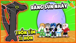 Kamui Thử Thách TRỐN TÌM TÍ HON RĂNG SÚN NHẢY Trong Minecraft