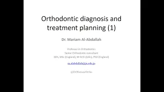 Dr. Mariam Orthodontic diagnosis & treatment planning (1)